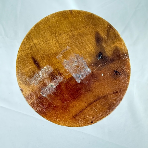 Vintage Turned Wooden Tiki Bar Vase Hand Carved Hut 6 in Blond Wood Excellent - Picture 7 of 12